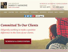 Tablet Screenshot of jamessansonelaw.com